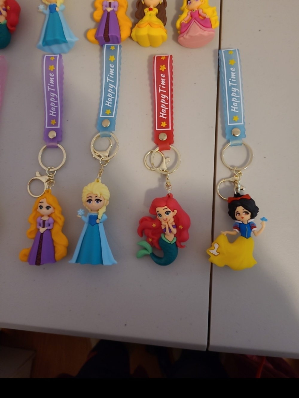 Kids Princess Character Keychain Set - Assorted Colors - Picture 2 of 5